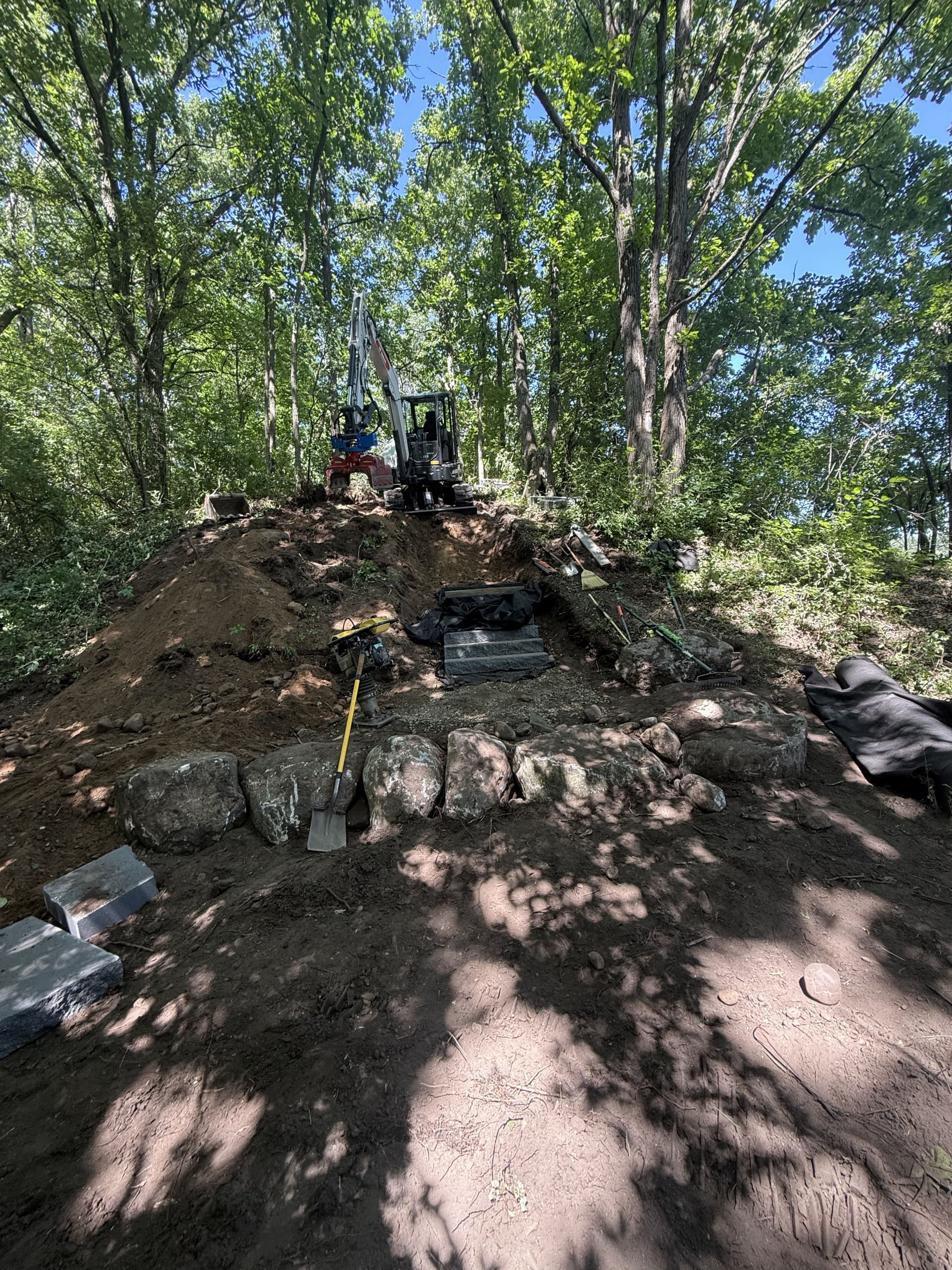 Gallery photos for Precast Steps and Boulder Wall Dock Access Build in Little Falls: Image #8