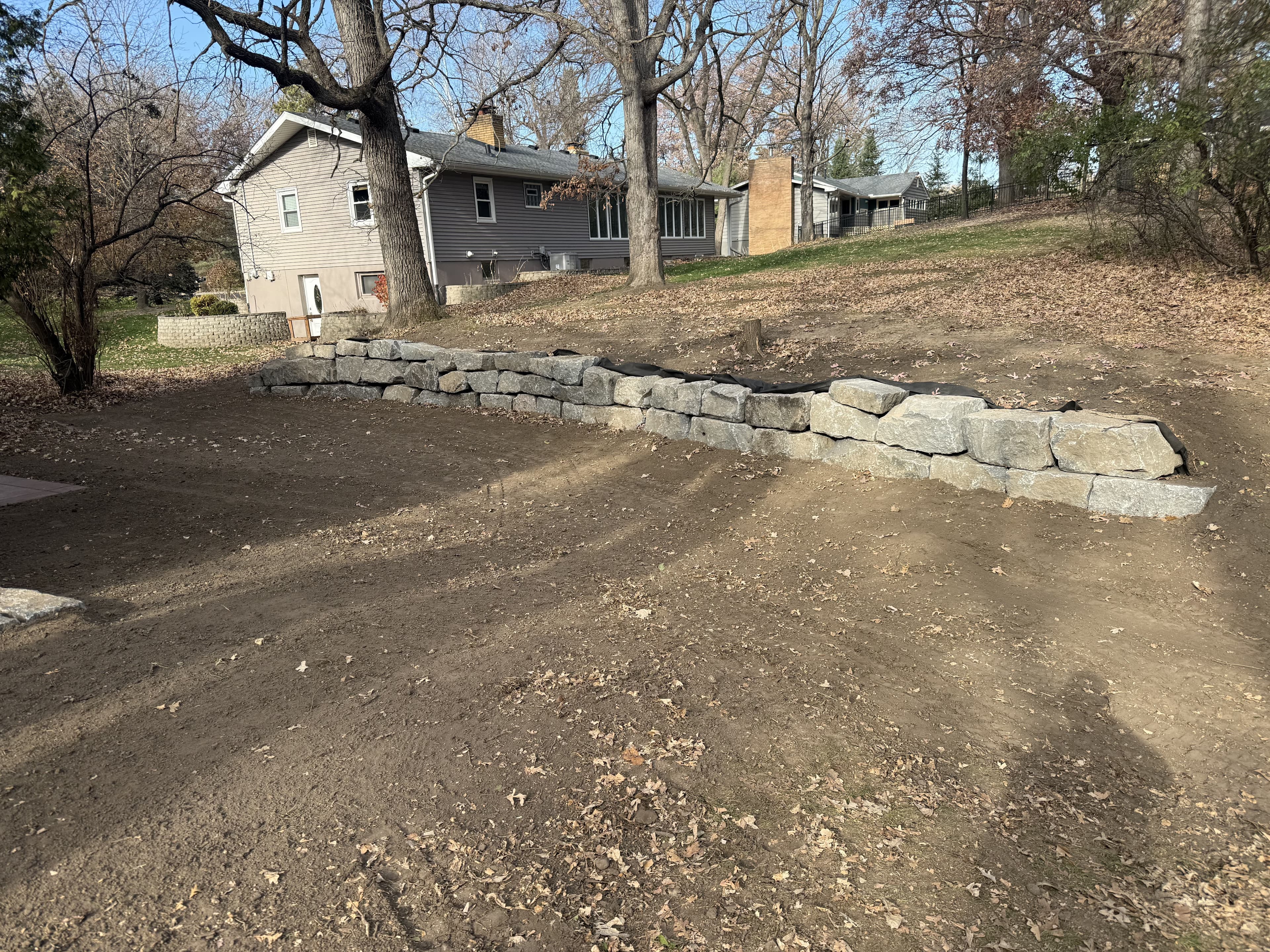 Project Granite Retaining Wall Completed in Plymouth image