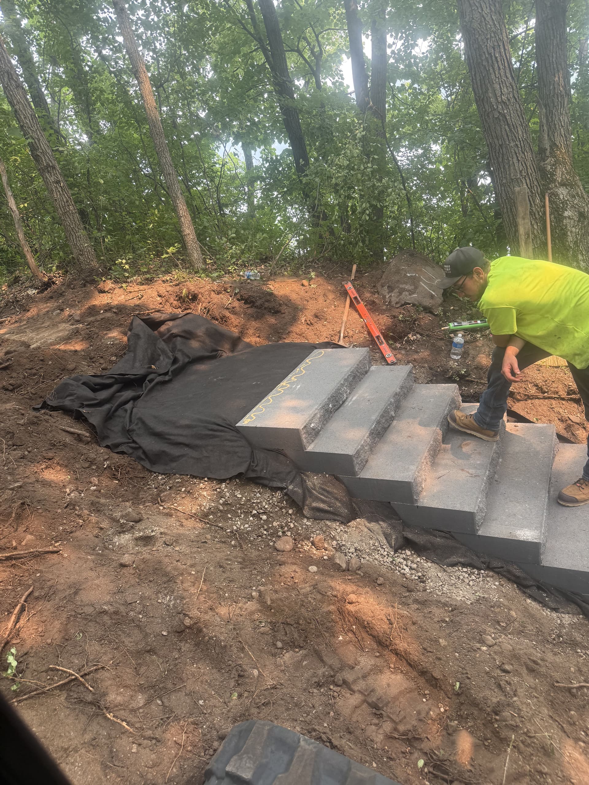 Gallery photos for Precast Steps and Boulder Wall Dock Access Build in Little Falls: Image #7