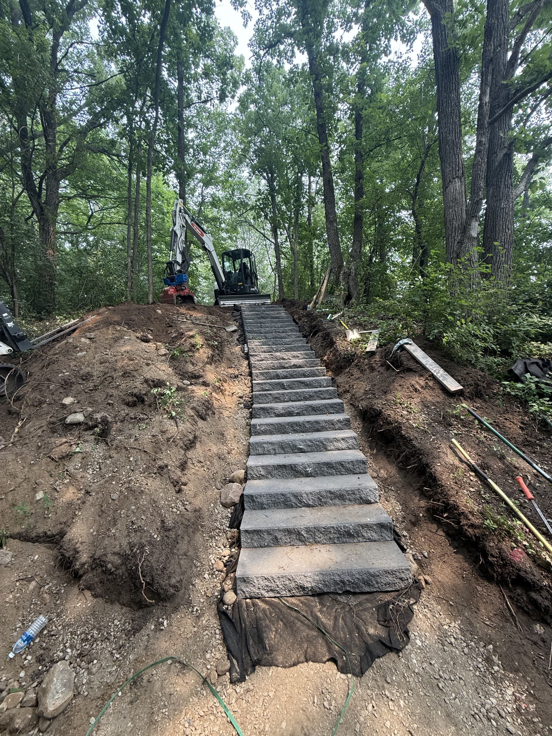 Gallery photos for Precast Steps and Boulder Wall Dock Access Build in Little Falls: Image #5